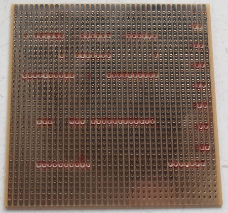 Stripboard with cut tracks