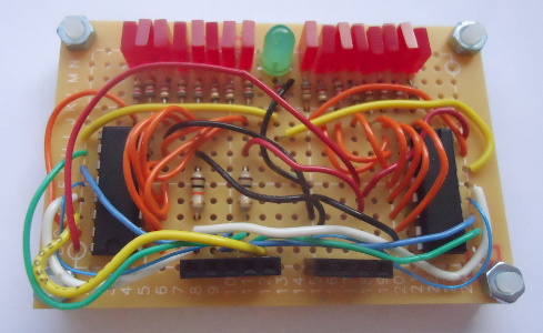 Experimental circuit on perfboard