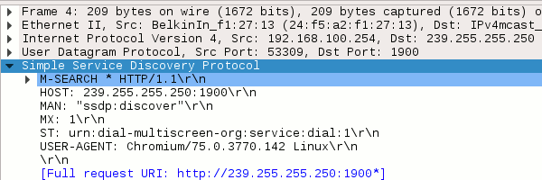 Wireshark dump