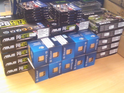 Pile of PC components