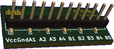 Rendered PCB underside