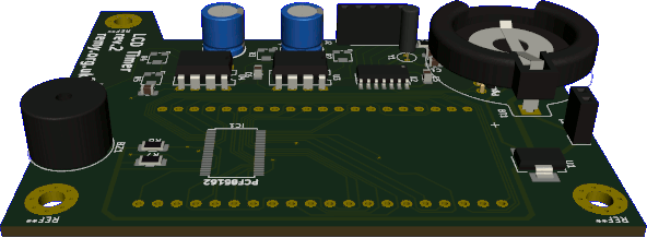 Rendered PCB underside