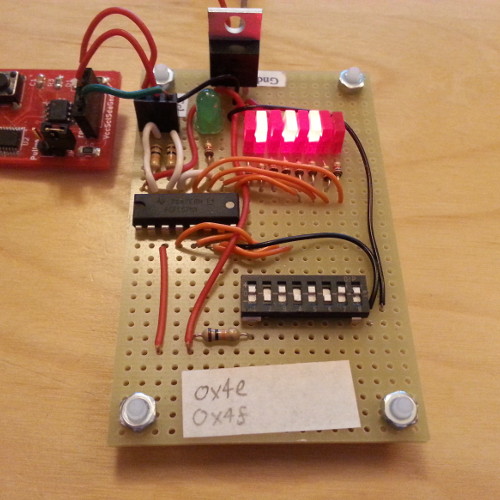 PCF8574 demo circuit