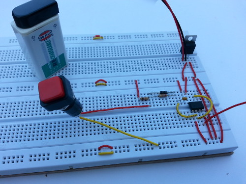 Prototype on solderless breadboard