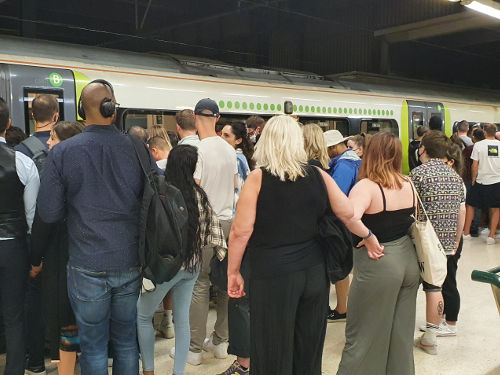 Packed train