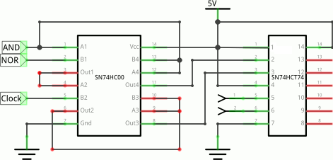 Schematic of NAND and Latch wiring