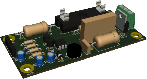 Rendered PCB prior to fabrication