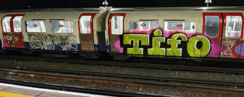 Decaled Bakerloo line train