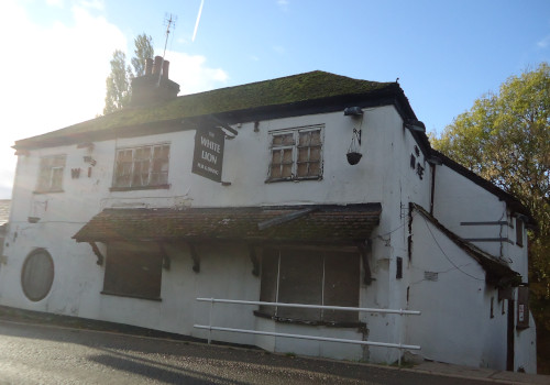 Boarded up place