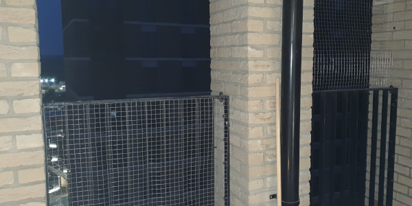 Partly installed meshing